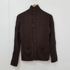 ★SHIPS　ニットジャケット カーディガン 　毛100％　上質　おしゃれ 茶系
