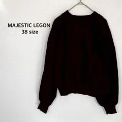 マジェスティックレゴン◉ ニット セーター ブラック 花柄 レース 防寒作業用のサムネイル