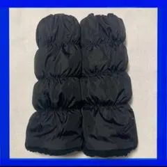 【新品】リバーシブル　レッグウォーマー　ブラック　ゴルフレッグウォーマー　黒ボア