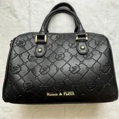 Maison de FLEUR 黒 ハンドバッグ