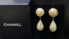 CHANEL パール ドロップイヤリング