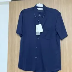 【送料込】UNITED ARROWS ネイビー無地半袖シャツ Mサイズ