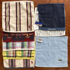 BEAMS &RALPH LAUREN & LACOSTE タオルハンカチ8枚