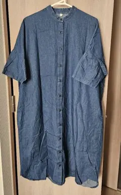 無印良品　デニムシャツワンピース XS-S