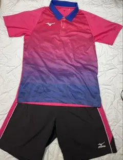 Mizuno グラデーションポロシャツ＆ショートパンツ