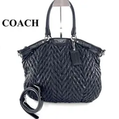 美品】COACH コーチ2way ブラックシルバーF18634 - メルカリ