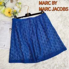 未使用 マークバイマークジェイコブス 花柄 総レース フレアスカート ひざ上丈