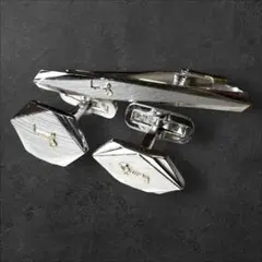 美品 ジバンシィ GIVENCHY カフス ネクタイピン セット シルバー