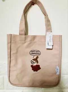 MOOMIN 刺繍トートバッグ ピンク