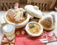ミニチュアフード　鍋焼きうどん　焼きおにぎり　セット