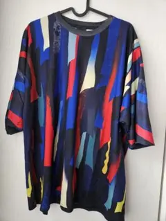 美品 水ウォーター 総柄】即完売 HARE ドレープジップ BIGTシャツ 