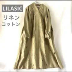 新品【LILASICリラシク】オーガニック刺繍ワンピース　リネン　コットン