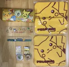 ポケットモンスター　ペンケース＋定規＋タオルハンカチ＋マグネット＋テープ　セット