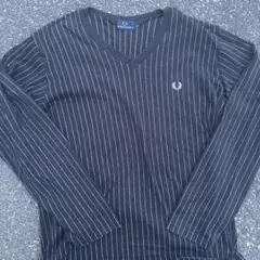 FRED PERRY 長袖　ロンT ストライプ柄 Lサイズ