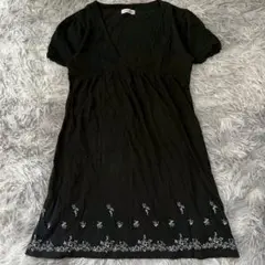 美品✨【ANNA LUNA】ブラック ワンピース 半袖 チュニックにも！M 綿混