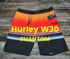 W30 ハーレー ファントム サーフパンツ M-L相当 海パン 黒 オレンジ