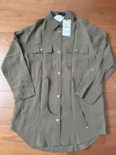 ZARA ミリタリーシャツ ロング丈