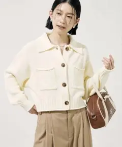 FREAK'S STORE ショートコットンニットカーディガン