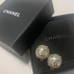［極美品］CHANEL シャネル　イヤリング　パール　ココマーク 大きめ