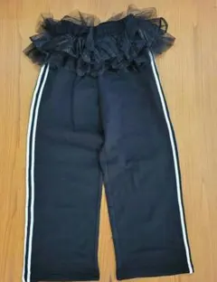 値下↓　FIGFIG& VIPER フリルxルーズスウェットパンツ*黒sizeF