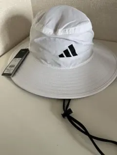 ワイドブリム ハット　バケハ　アディダス　adidas ゴルフ　白　S M
