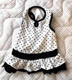 限定価格★水玉模様 フリル付きドッグドレス