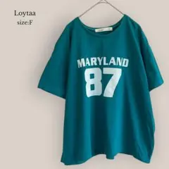 ロユタLoytaa プリントTシャツ　半袖カットソー　綿100% ゆったりのサムネイル