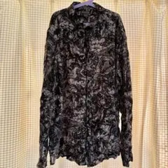 H&M DIVIDED アートプリント 総柄 長袖シャツ Lサイズ