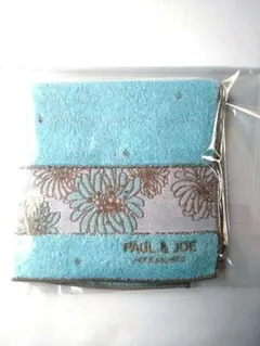 PAUL & JOE 水色 花柄タオルハンカチ