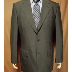 グレー ストライプ ビジネススーツ