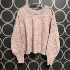春 くすみピンク【匿名配送】 Petit Fleur 2ウェイ ニット