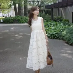 acka flower lace drape one-piece ワンピース - メルカリ