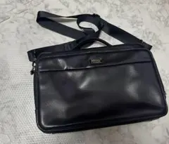 未使用級DAKS ダックス 2way ショルダーバッグ レザー 黒のサムネイル