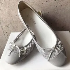 SALE【 美品 】　レースバレエシューズ　バレエパンプス　Mサイズ　ヒールのサムネイル