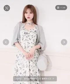 apres jour 花柄ティアードキャミワンピース　FREE ブラック