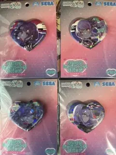 プロセカ きらきらビッグハート型缶バッジ ニーゴ セット