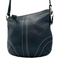美品 COACH コーチ ショルダーバッグ ワンショルダー レザー ブラック