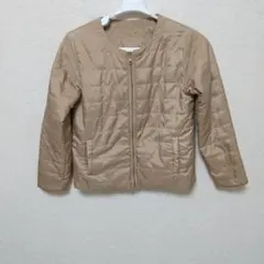 ベージュ リバーシブルキルティングジャケット