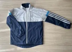 adidas ネイビー/ホワイト ウィンドブレーカー 薄手 130のサムネイル