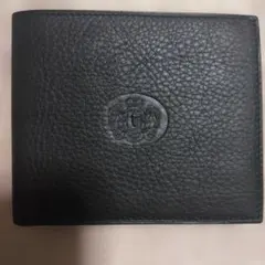 a.testoni 二つ折り財布 レザー ブラックのサムネイル