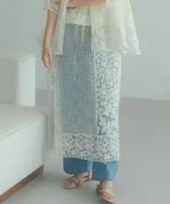 studioclip《natural by clip》レースパッチワークスカート