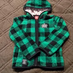 BABY DOLL フリースジャケット 110cm グリーン・ブラックチェック