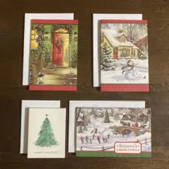 Hallmarkクリスマスカードとクリスマスカード
4柄×5枚づつ  20セット