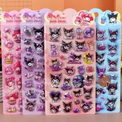 【新品】サンリオ　ボンボンドロップシールぷっくりシール立体3Dシール4枚セット