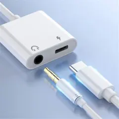 タイプC イヤホン変換ケーブル 2in1変換アダプター18w急速充電