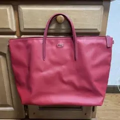 LACOSTE 赤 トートバッグ