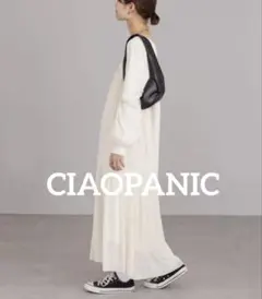 チャオパニック ロング ワンピース シアー ワンピース 長袖フレアー マタニティ