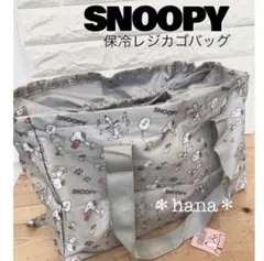 スヌーピー 大容量 保冷 保温 レジカゴバッグ エコバッグ グレーのサムネイル