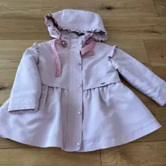 mezzo piano フード付きピンクアウター