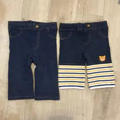 ミキハウス　ホットビスケッツ　パンツ　デニム柄